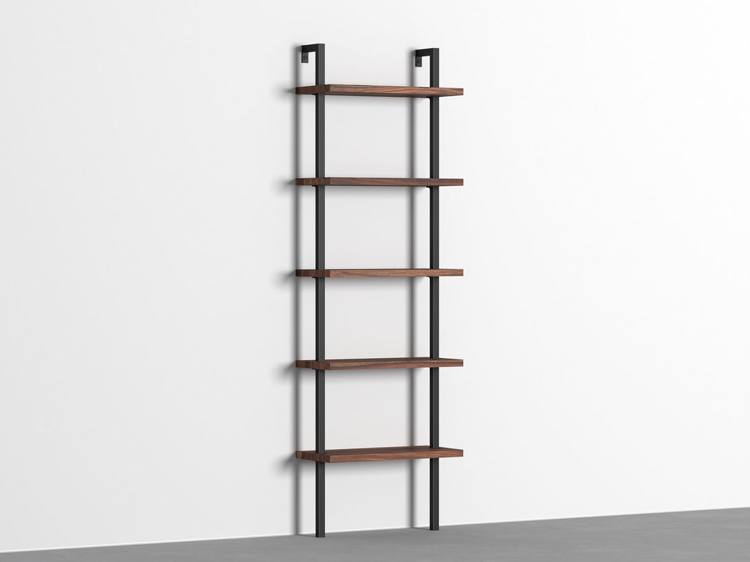 Bookshelf, solid sheesham wood and steel
