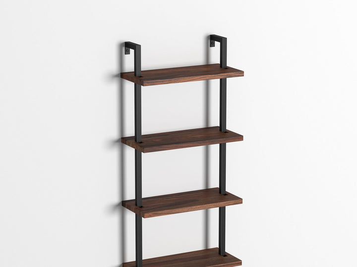 Bookshelf, solid sheesham wood and steel