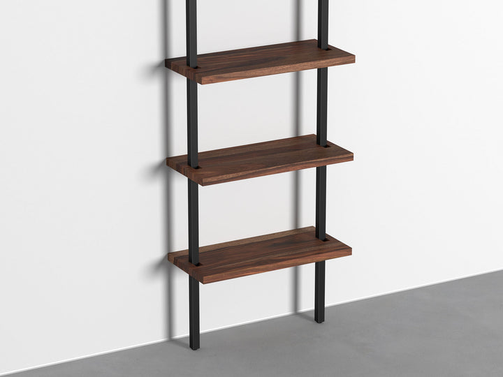 Bookshelf, solid sheesham wood and steel