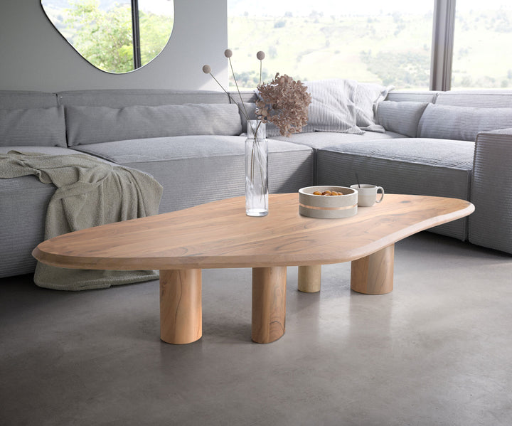 Coffee table made of solid acacia wood