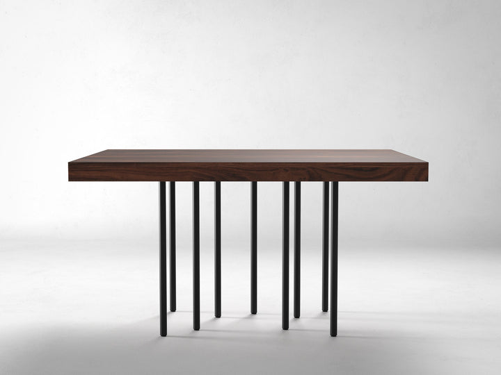 4 Seater dining table, solid sheesham wood and steel