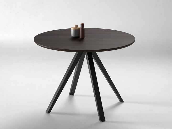 4 Seater dining table, solid sheesham wood and steel