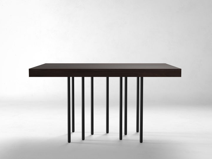 4 Seater dining table, solid sheesham wood and steel