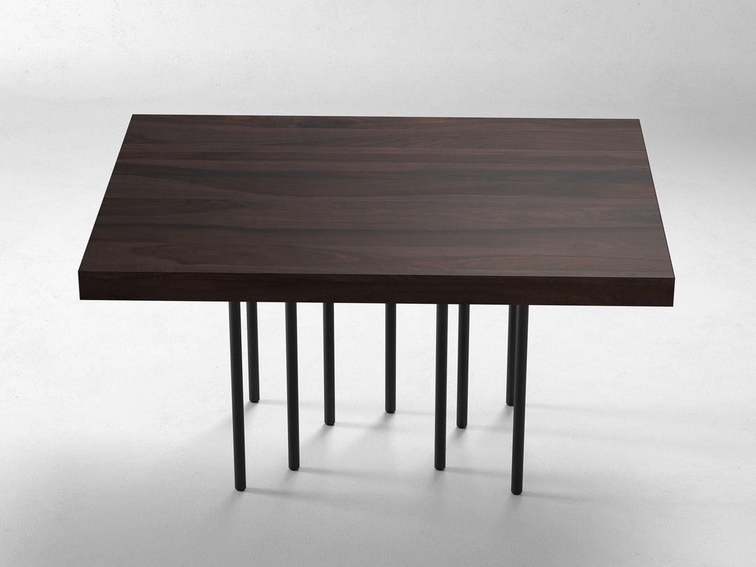 4 Seater dining table, solid sheesham wood and steel