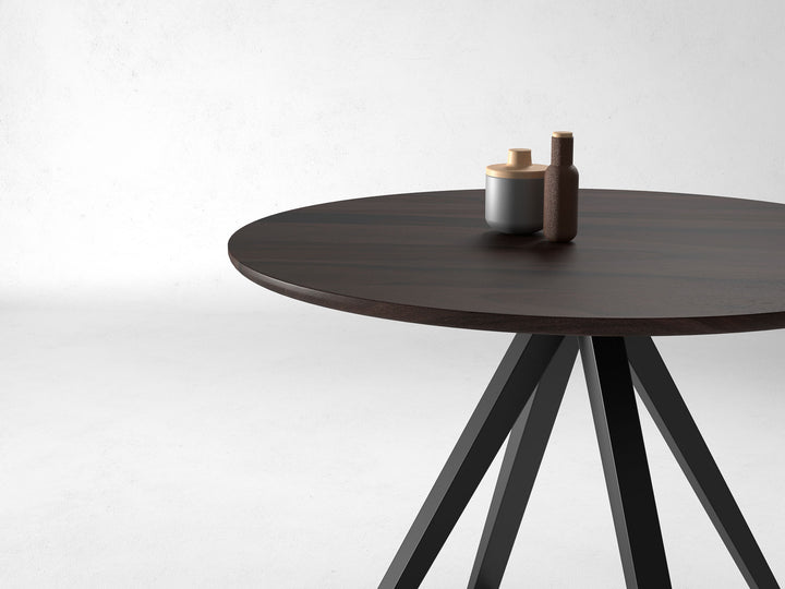 4 Seater dining table, solid sheesham wood and steel