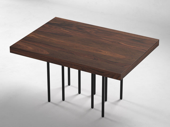 4 Seater dining table, solid sheesham wood and steel