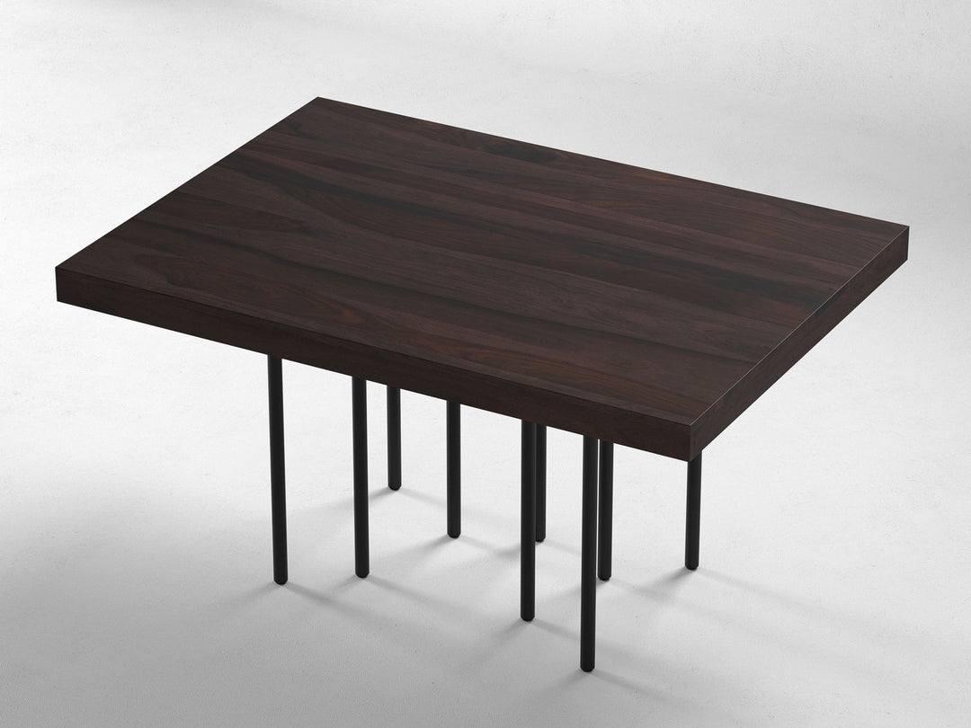 4 Seater dining table, solid sheesham wood and steel