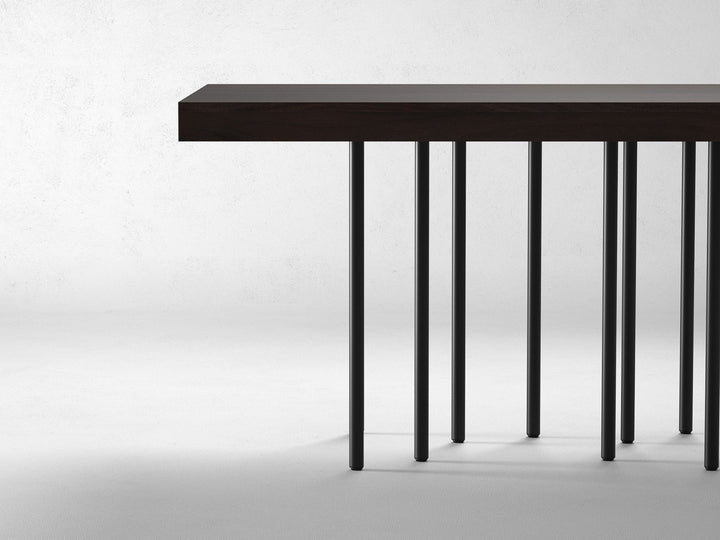 4 Seater dining table, solid sheesham wood and steel