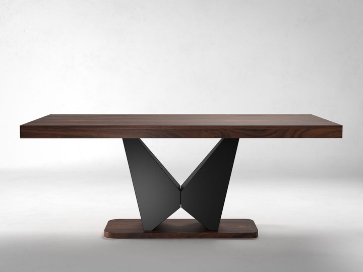 6-8 Seater dining table, solid sheesham wood and steel