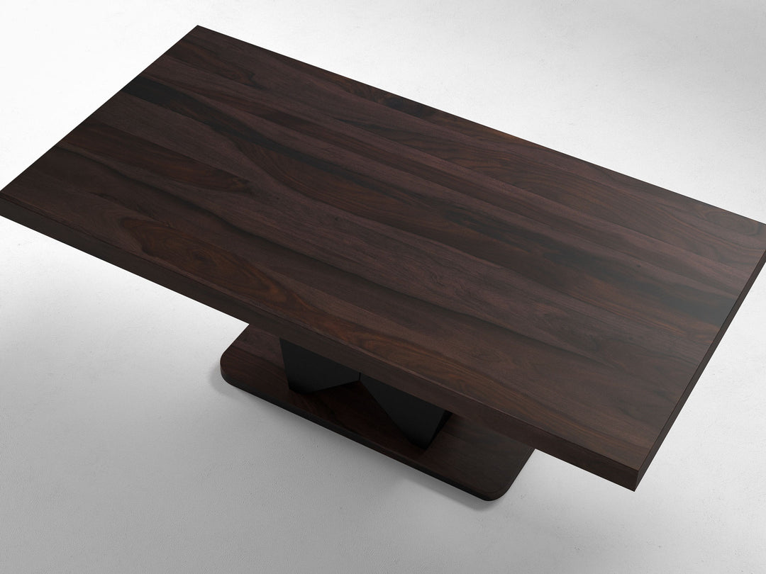 6-8 Seater dining table, solid sheesham wood and steel