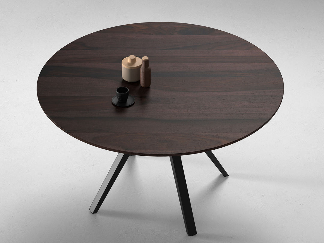 6 Seater dining table, solid sheesham wood and steel