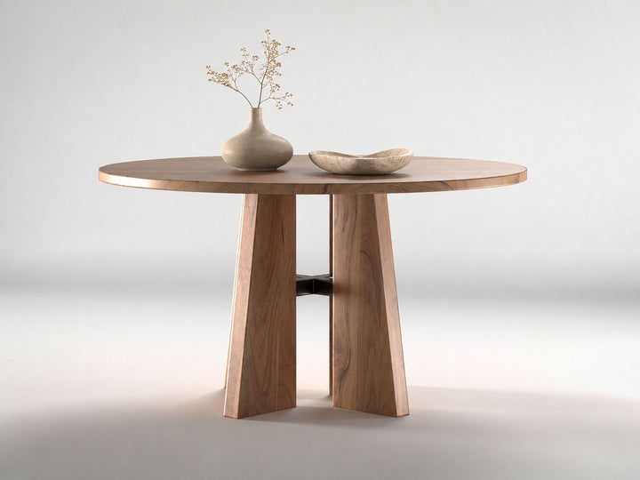 6 Seater dining table, solid acacia wood