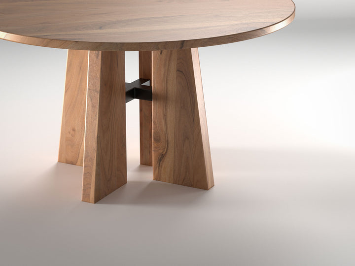 6 Seater dining table, solid acacia wood