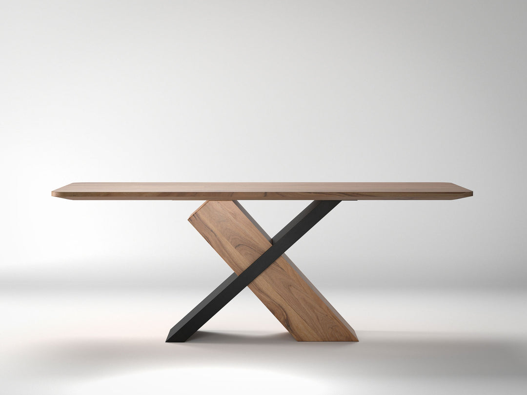 6-8 Seater dining table, solid acacia wood