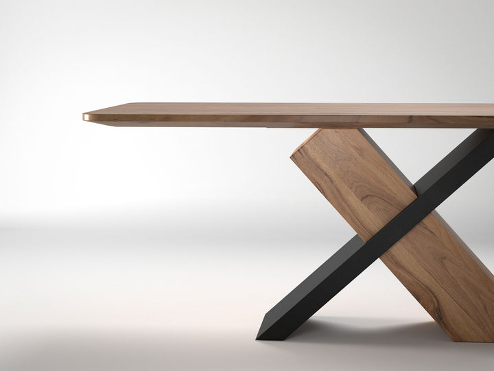6-8 Seater dining table, solid acacia wood