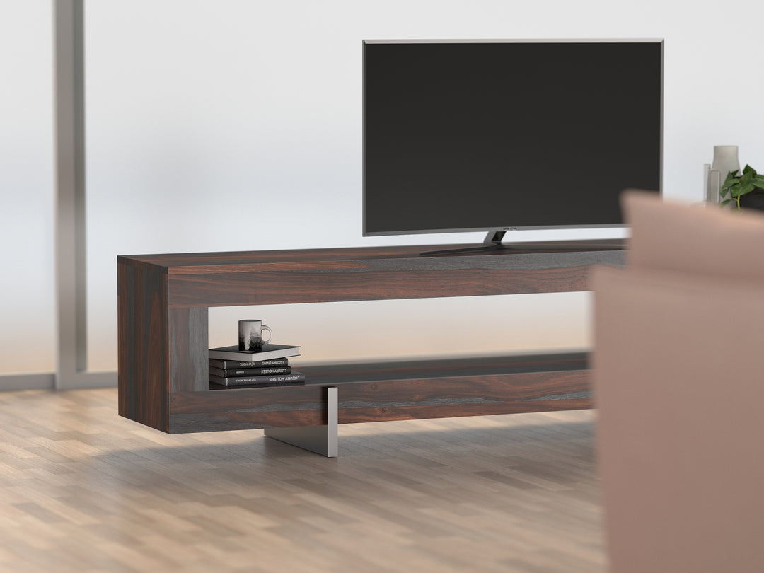 TV Unit made of solid sheesham wood and carbon steel