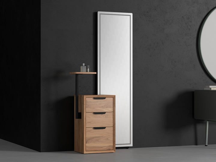 Dressing Table, solid acacia wood and steel, 3 drawers