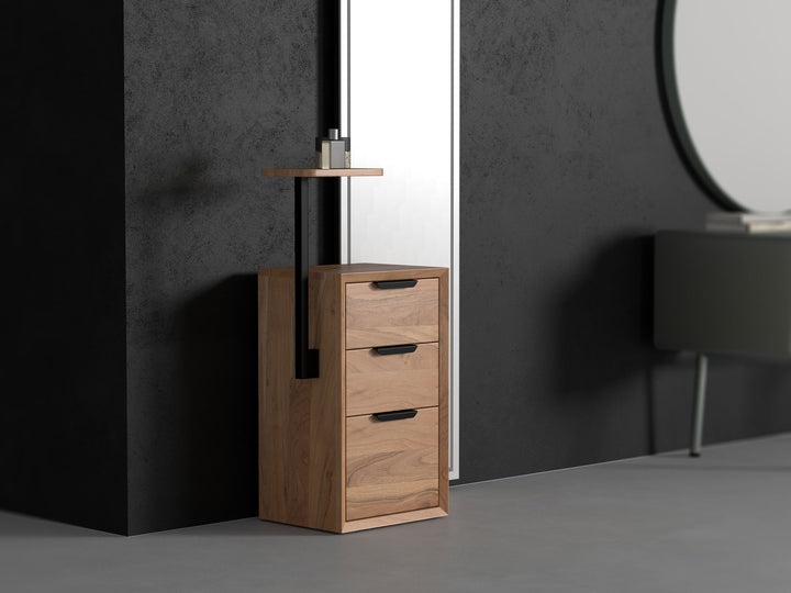 Dressing Table, solid acacia wood and steel, 3 drawers