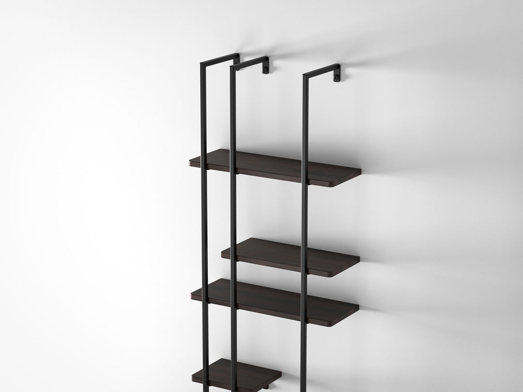 Bookshelf, solid sheesham wood and steel