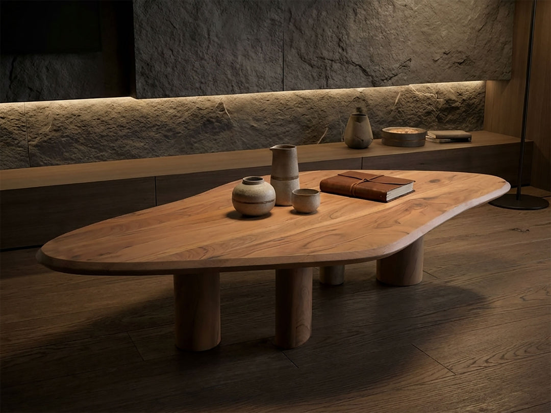 Coffee table, solid acacia wood