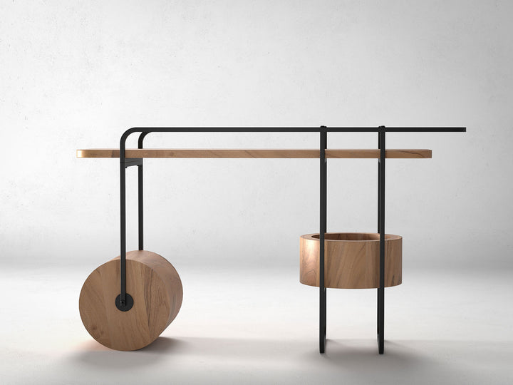 Console table, solid acacia wood