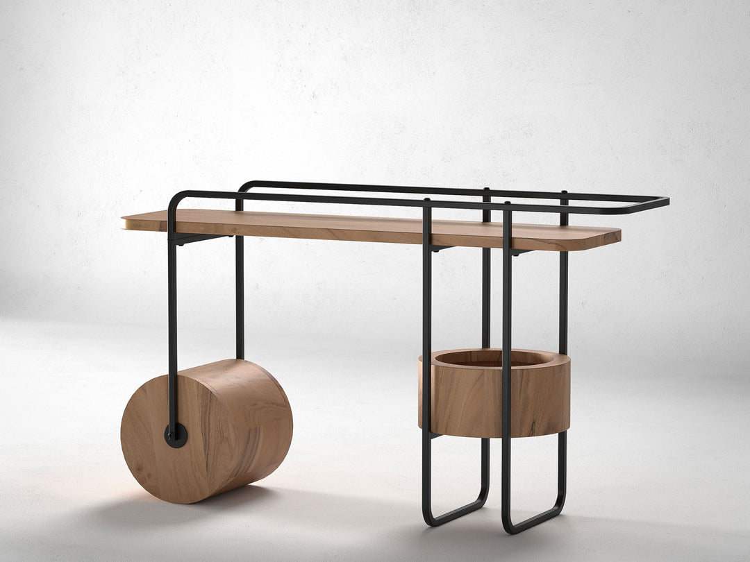 Console table, solid acacia wood