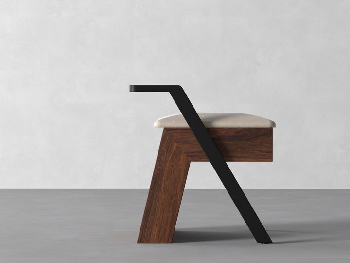Dining chair, solid sheesham wood and steel