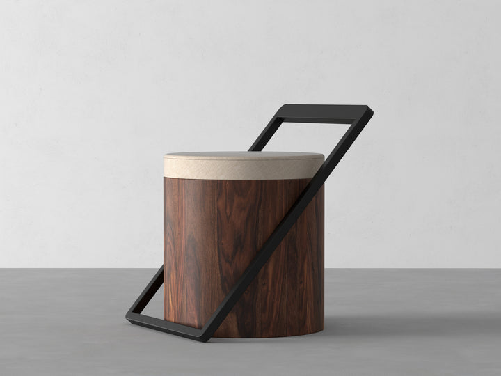 Dining chair, solid sheesham wood and steel