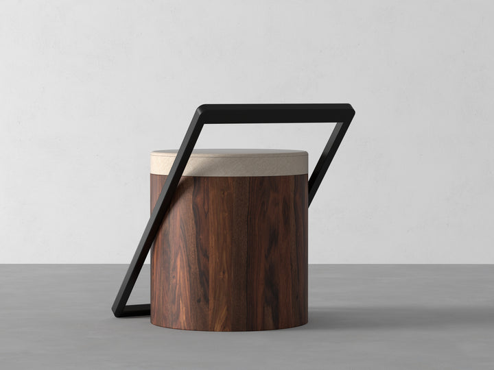 Dining chair, solid sheesham wood and steel