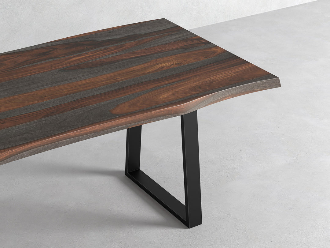 Sheesha Table 6 Seater dining table, solid sheesham wood and steel – INMARWAR