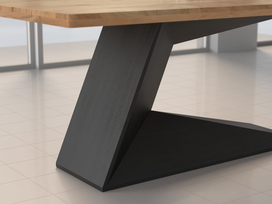 6-8 Seater dining table made of solid acacia wood carbon steel - INMARWAR