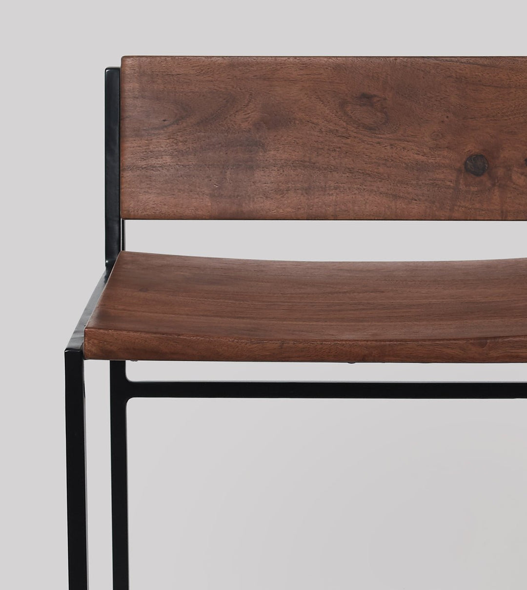 Bar stool made of solid mango wood and carbon steel - INMARWAR