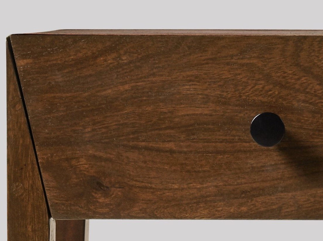 Bedside table with one drawer made of solid mango wood - INMARWAR