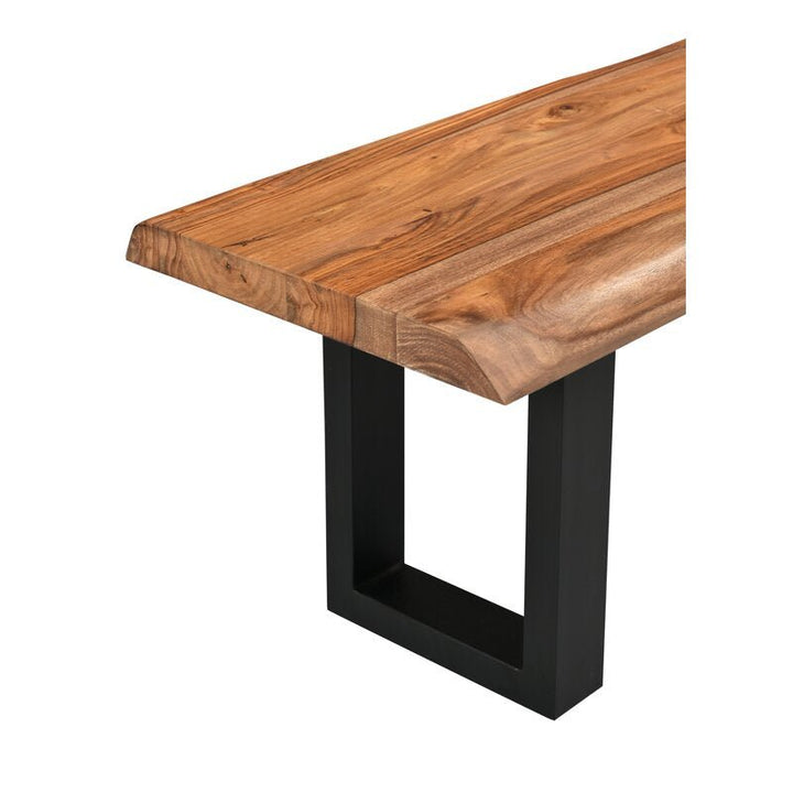 Bench made of solid sheesham wood and carbon steel - INMARWAR