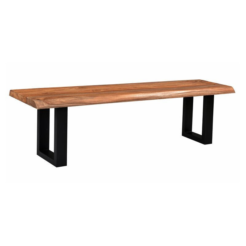 Bench made of solid sheesham wood and carbon steel - INMARWAR