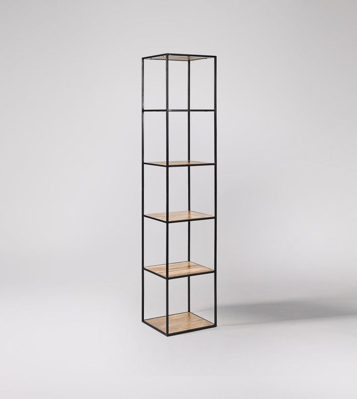 Bookshelf made of solid mango wood and carbon steel - INMARWAR