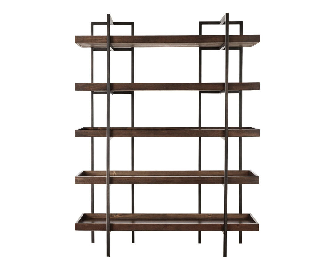 Bookshelf made of solid mango wood and carbon steel - INMARWAR