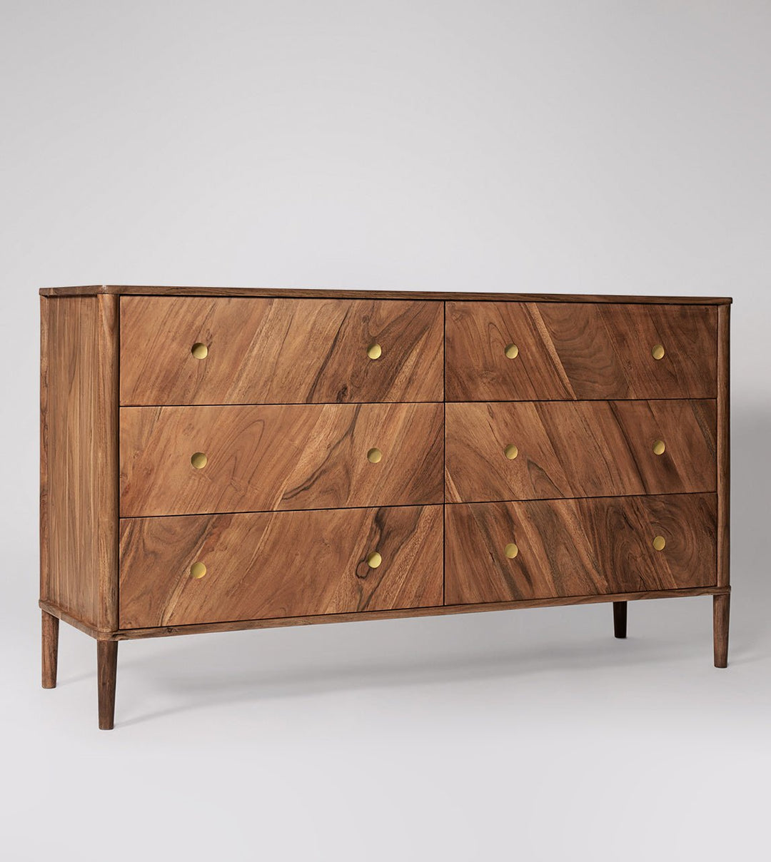 Chest of six drawers made of solid acacia wood - INMARWAR