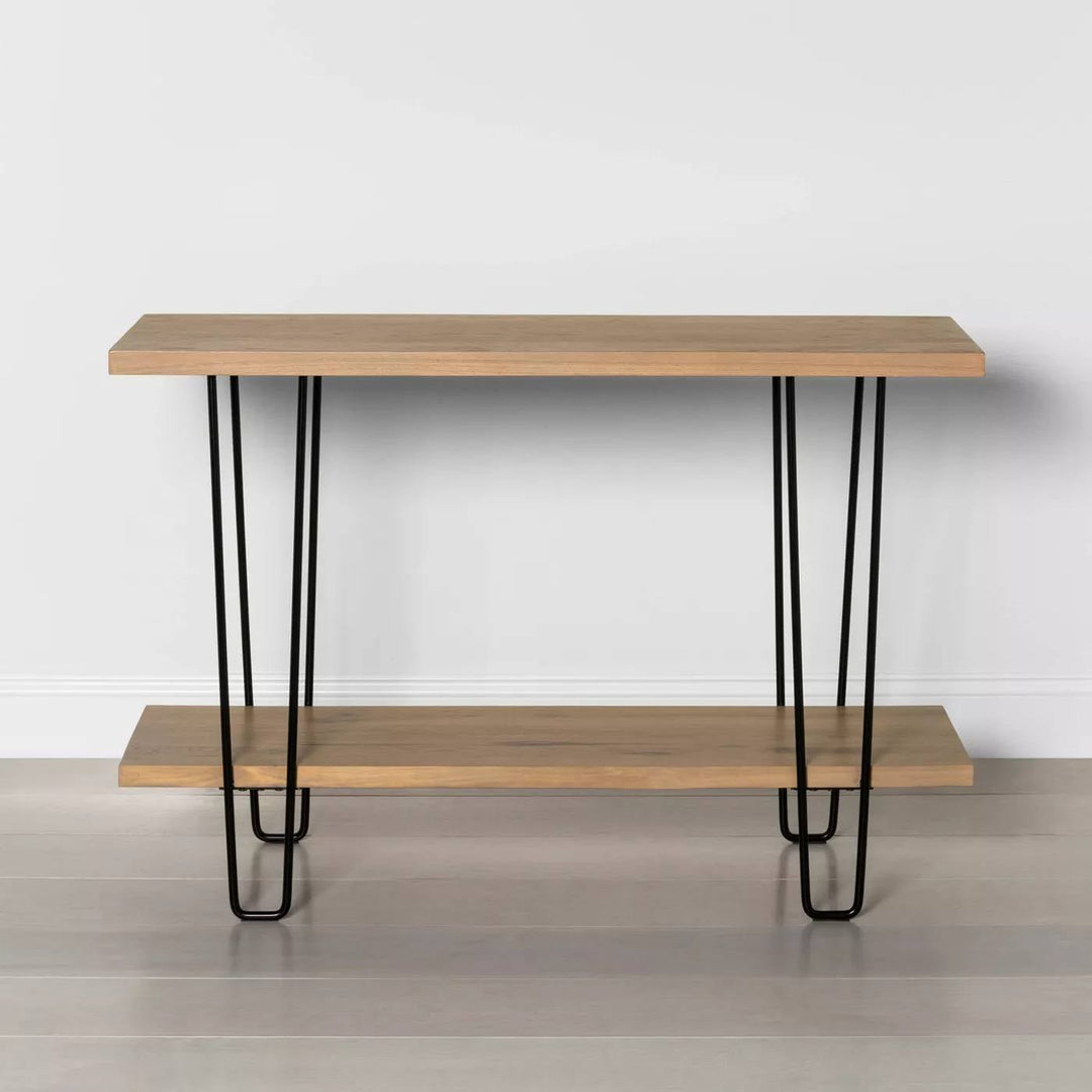 Console table made of solid mango wood and carbon steel - INMARWAR