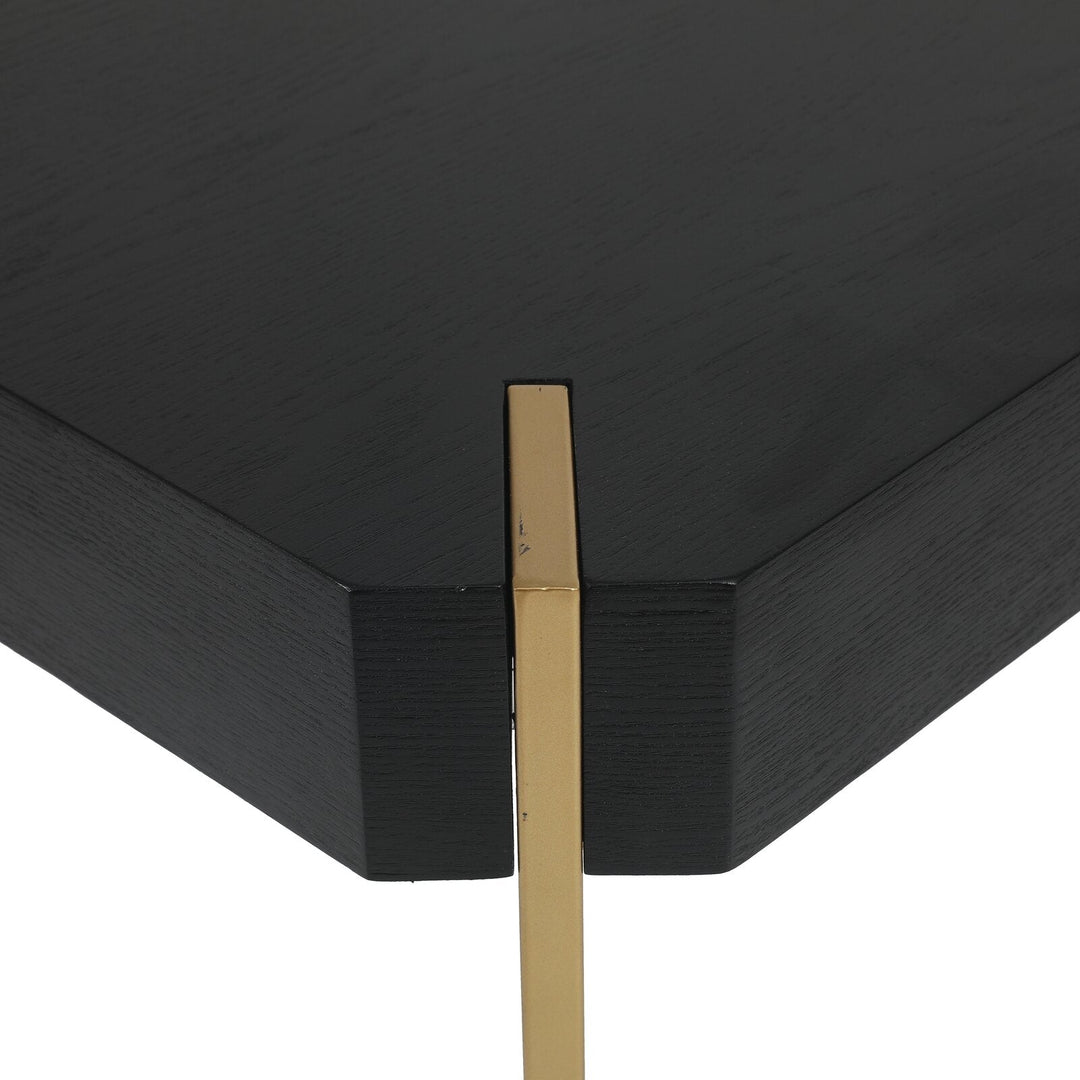 Side table made of solid mango wood and carbon steel - INMARWAR