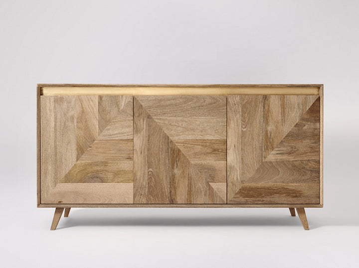 Sideboard with three doors made of solid mango wood - INMARWAR